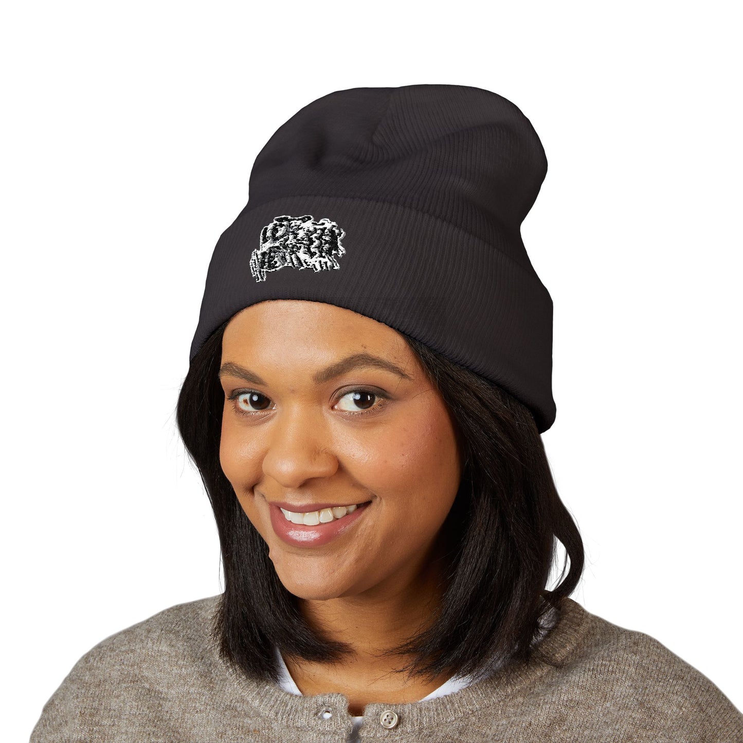 Embroidered PHACE Cuffed Beanie — Streetwear Knit Hat