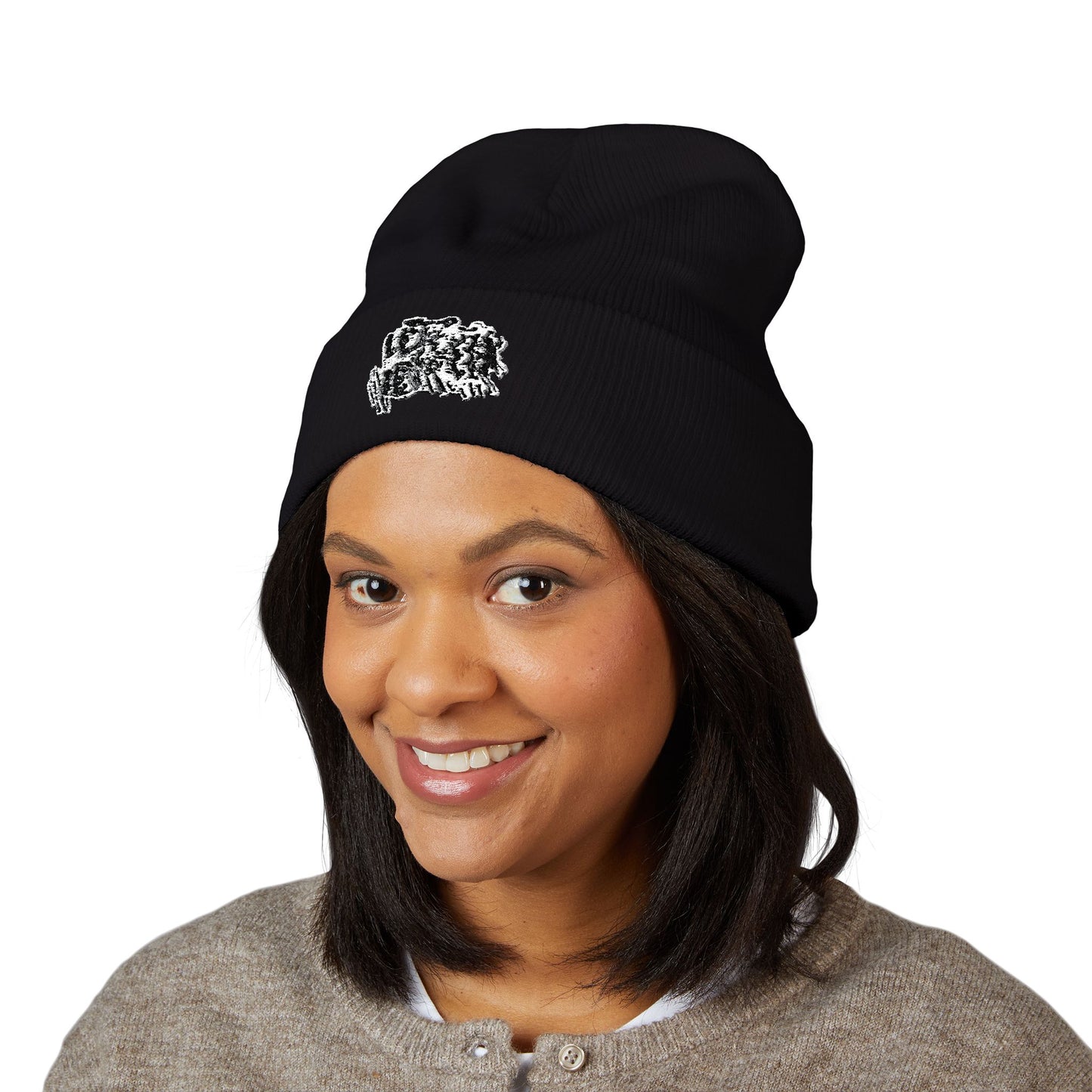 Embroidered PHACE Cuffed Beanie — Streetwear Knit Hat